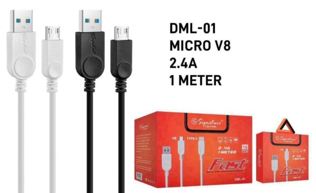 2.4A V8 Micro USB Data Cable