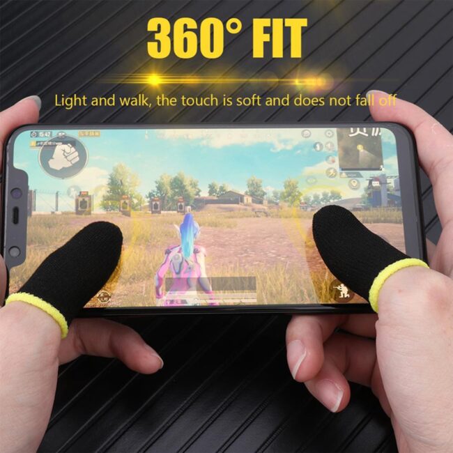 Thumb & Finger Sleeve for Mobile Game, Pubg,Cod,Freefire { pack of 5 set } per set 2 pieces - Image 4