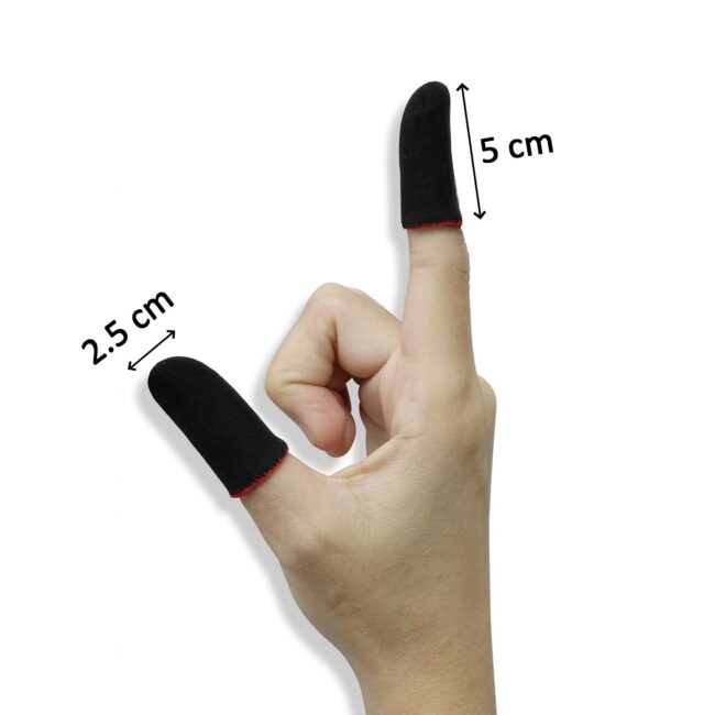 Thumb & Finger Sleeve for Mobile Game, Pubg,Cod,Freefire { pack of 5 set } per set 2 pieces - Image 3