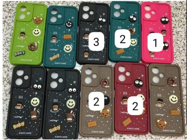 apricious folks Cute Cartoon 3D Ball Coffee Silicone Mobile Back Case - Image 2