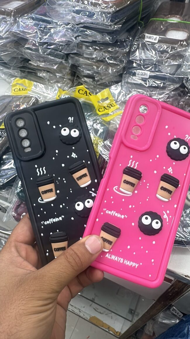 apricious folks Cute Cartoon 3D Ball Coffee Silicone Mobile Back Case