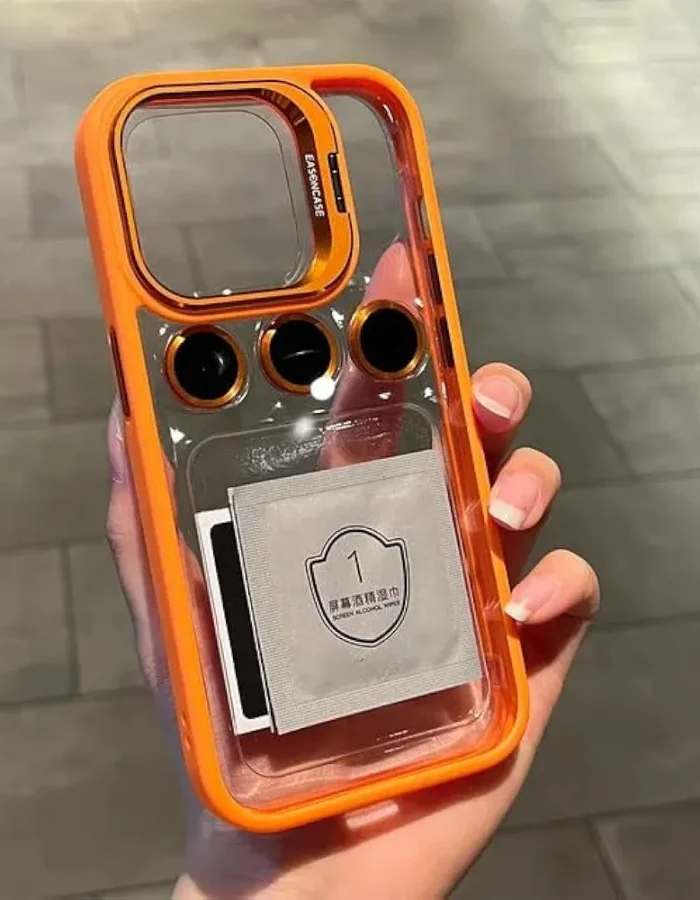 Shockproof Transparent Hard Back Cover with Soft TPU Frame