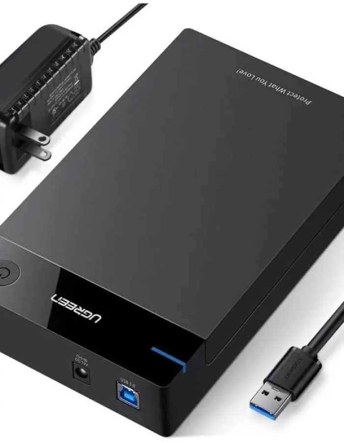 External Hard Drive Enclosure 3.5″ 2.5″ SATA SSD HDD USB 3.0 SATA III UASP 5Gbps Tool-Free Case Portable